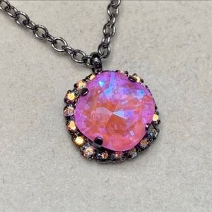 Handmade Pink Swarovski Crystal Necklace